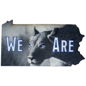 magnet PA state shape We Are and mountain lion